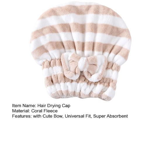 Czepek do suszenia włosów Chłonny ręcznik do włosów z kokardą Kontrola puszenia Szybkoschnący turban do owijania mokrych włosów dla kobiet Kąpiel Prysznic Spa
