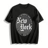 Vintage New York Distressed Print Casual Unisex T-Shirt Pure Cotton T-shirt