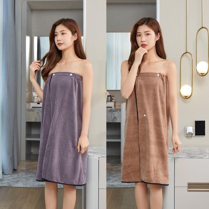 Bath towel couple style one pair of 2pcs men and women can wear or wrap bath skirt home absorbent no lint plus size bathrobe