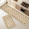 Kitchen Mat Modern Minimalism Long Strip Runner Rug Non-slip Anti-fouling Oil-proof Kitchen Carpet Home PVC Leather Washable Mat