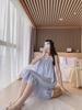 Summer Women's Cotton Spaghetti Strap Nightgown - Sweet, Loose, Mid-Length Dress