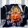 1pc Floral & Pumpkin Ideas Blanket  Cute Home Decor  Soft  Perfect Gift for Birthday or Christmas, Living Room, Travel, Camping