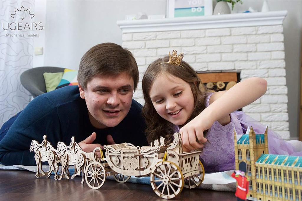 UGears Royal Carriage Wooden Building Block Toy 70050