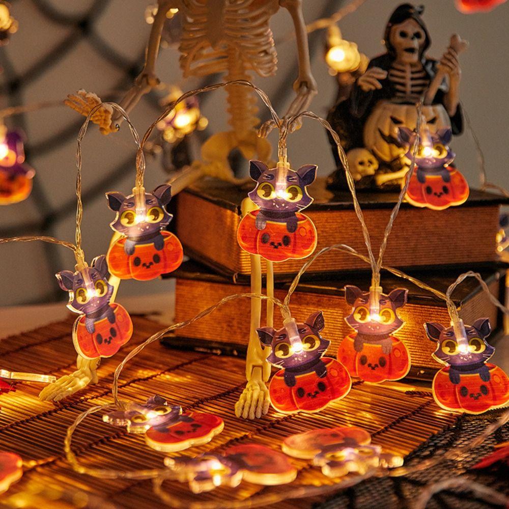 

2Meters USB Lamp String Pumpkin Halloween Light Decor Artificial Halloween LED String Lights Home StyleA 2Meters 10Lights