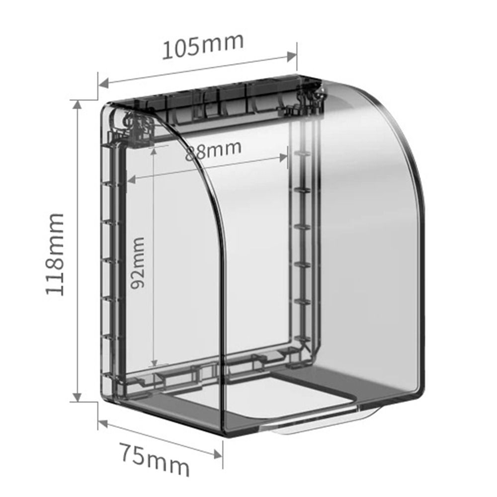 Wall-mounted Switch Protective Cover Self-Adhesive Enlarged Plastic Protection 86 Type Waterproof Box Wall