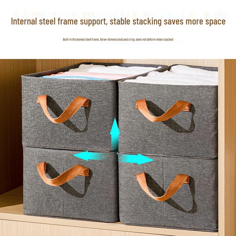 Foldable Anionic Storage Box with Steel Frame - Fabric Organizer for Underwear and Pants