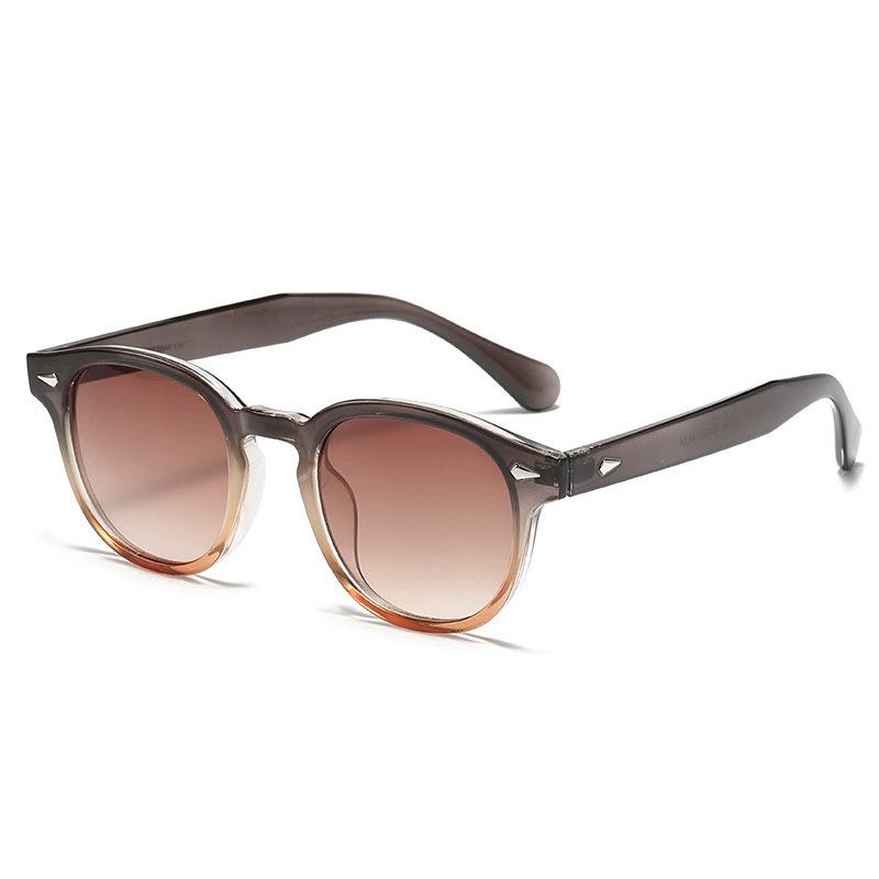 Trendy Women's Retro Round Frame Anti-UV Sunglasses