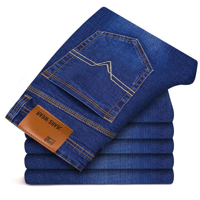 Men's Plus Size Loose Fit Straight Jeans - Durable Casual Wear