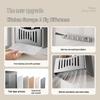 White Drill-Free Wall-Mounted Kitchen Organizer with Double Knife & Chopstick Holders