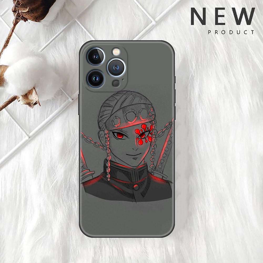 Pouzdro Pro Apple iPhone 14 11 13 12 Pro 7 XR X XS Max 8 Plus 6 6S SE 2022 13Pro Černé Měkké Telefonní Funda Anime Demon Slayer