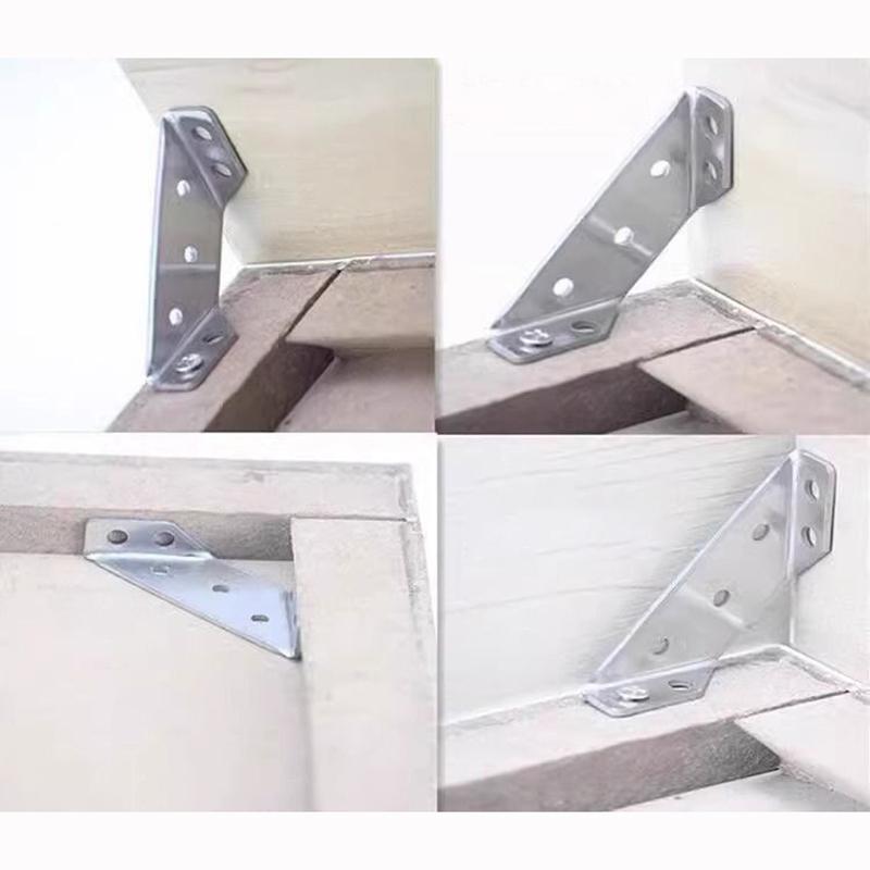 Multifunctional Stainless Steel Thickened Corner Bracket Furniture Cabinet Reinforcement Part Triangle Support Fixer With Screws