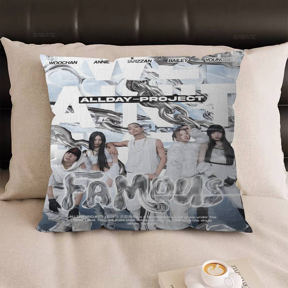 Kpop ALLDAY PROJECT Pillow Anime Pillow Sofa Bed Head Pillow Cover Cushion Cover 45x45 Cm Fashion