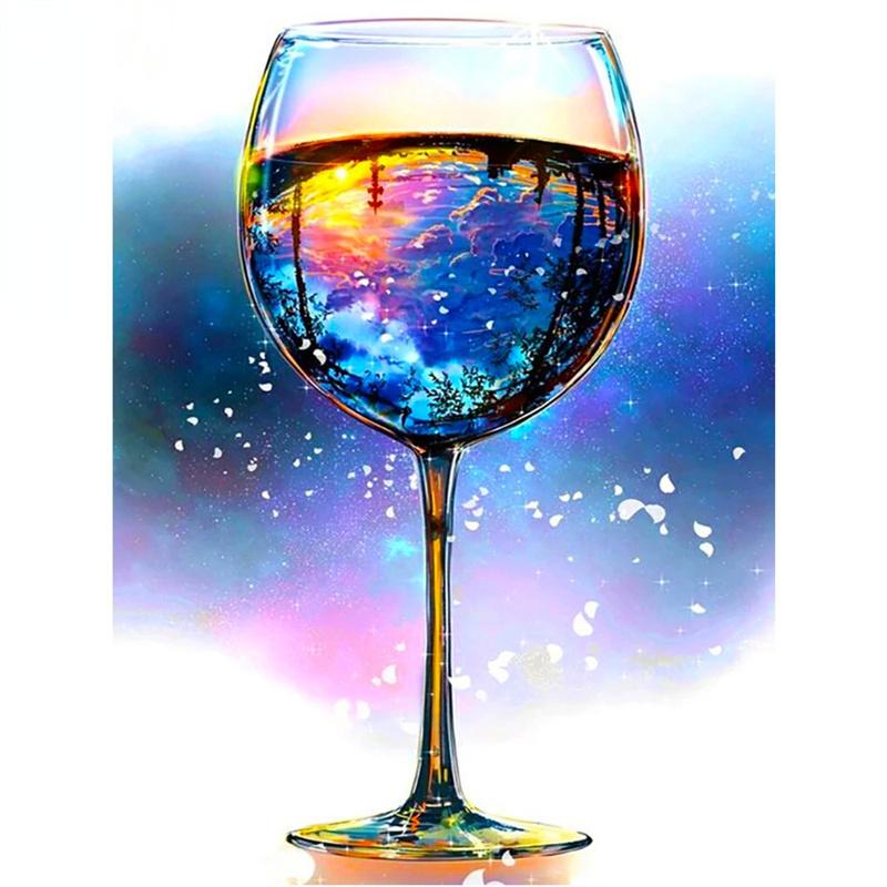 5D DIY Diamond Painting Purple Scenery Girl Art Diamond Embroidery Cross Stitch Kit Full Rhinestone Mosaic Home Decor