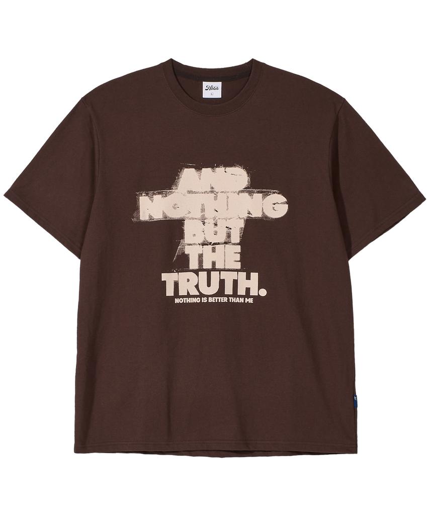 Nasttingijeubeleoldaenmi Scratch Lettering Tee_Brown
