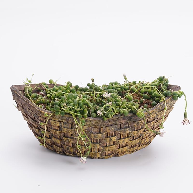 Jardinière vintage en ciment, motifs de racines d'arbres en résine pour plantes succulentes et bonsaïs, décoration de bureau, intérieur ou extérieur