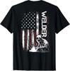 ( ON Back ) Welder Vintage USA American Flag Welding T-Shirt