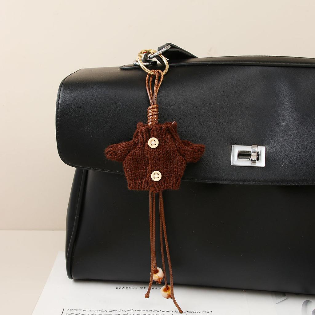 Autumn and winter original retro mini doll sweater beaded bag pendant versatile bag clothes casual pendant accessories