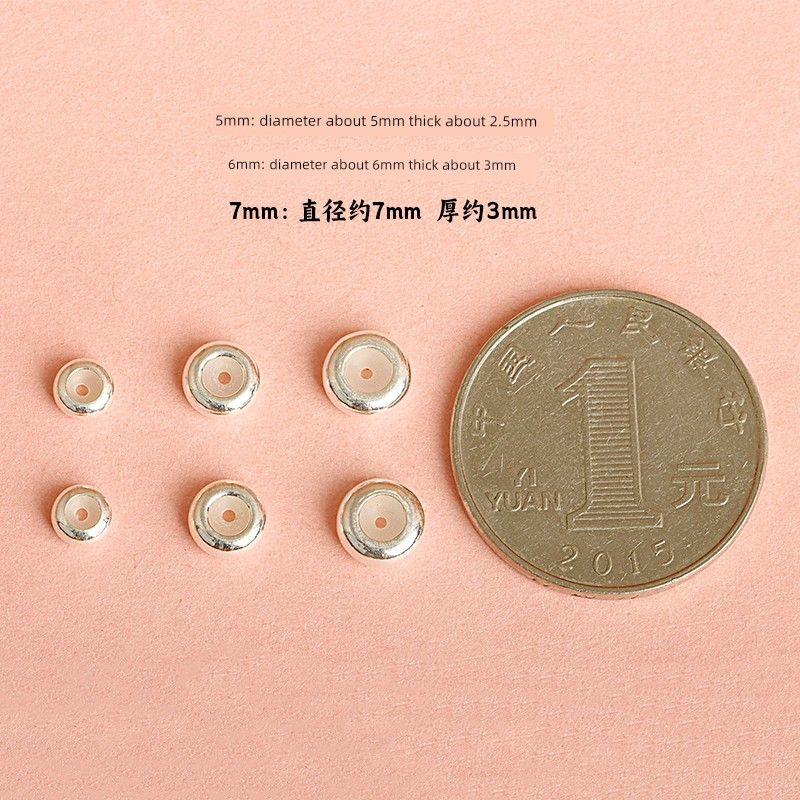 

S925 Стерлинговое Серебро Чистое Серебро Мини Бусина-Разделитель SEPTA Плетеный Вручную Шнурок Браслет Ожерелье Ручная Работа DIY Аксессуары 9# plain silver 7mm silicone water bubble beads/