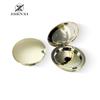Gold 59mm Round Portable Thin Powder Compact for Blush, Highlighter, Contour, or Eyelash Storage