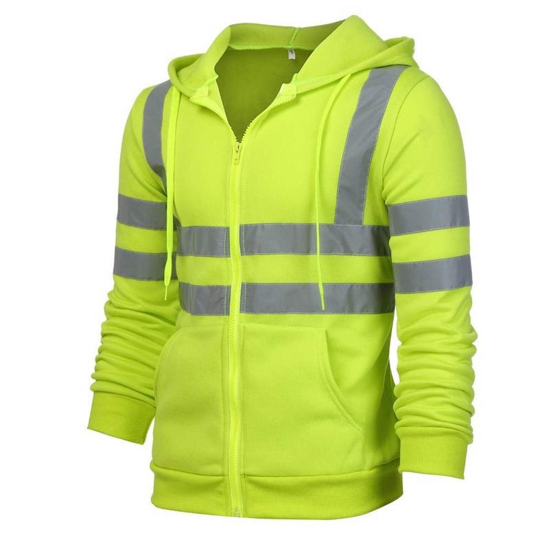 2026 Trending Men's Apparel: Everyday Outdoor, Hiking, Reflective Stripes, Zippered Hooded Top, Jacket, Men's