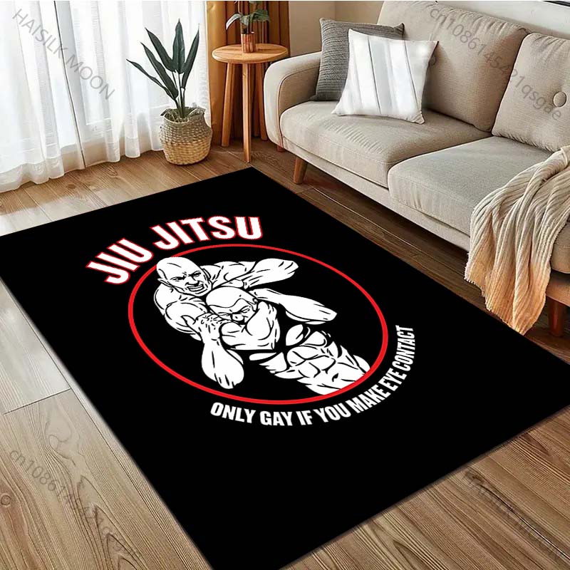 1PC Brazilian Jiu-Jitsu Print Carpet for Living Room Bedroom Sofa Doormat Home Decor Area Rug Non-slip Exercise Room Floor Mat