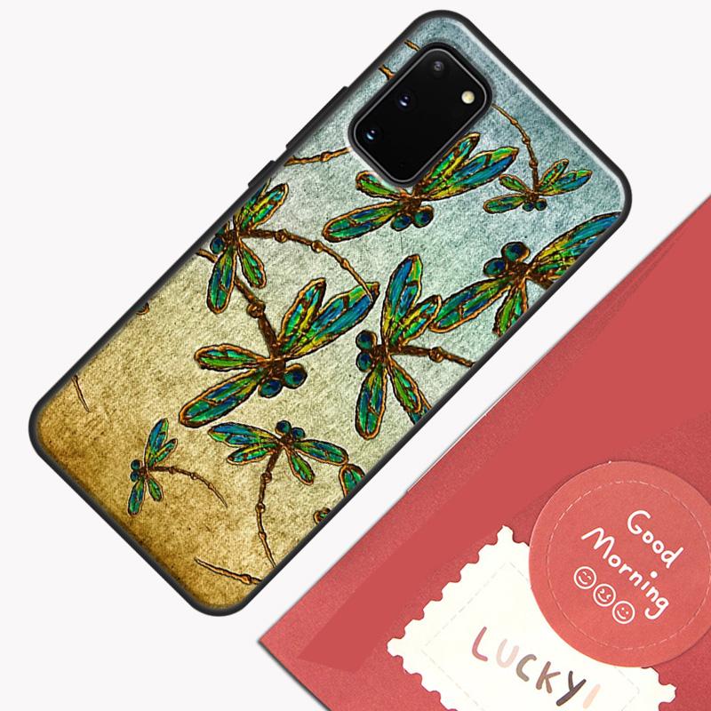 Dragonfly Case For Samsung Galaxy S22 S21 S23 Ultra Note 20 S8 S9 S10 Note 10 Plus S20 FE Back Cover