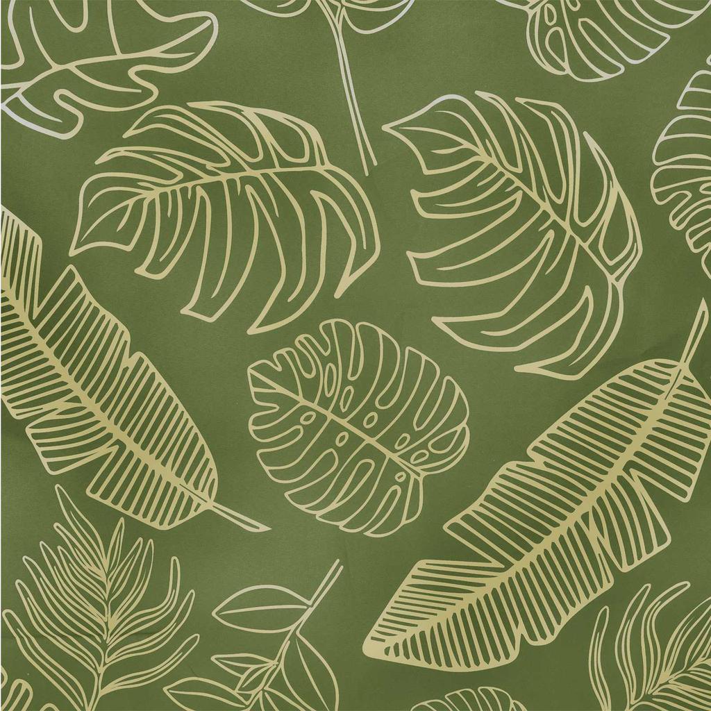 Outdoor Sofa Cushions 3 Pcs Leaf Design Polyester