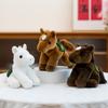 Plush Realistic Horse Stuffed Toy Simulation Horse Horned Sheep Plush Toys  Birthday Gift