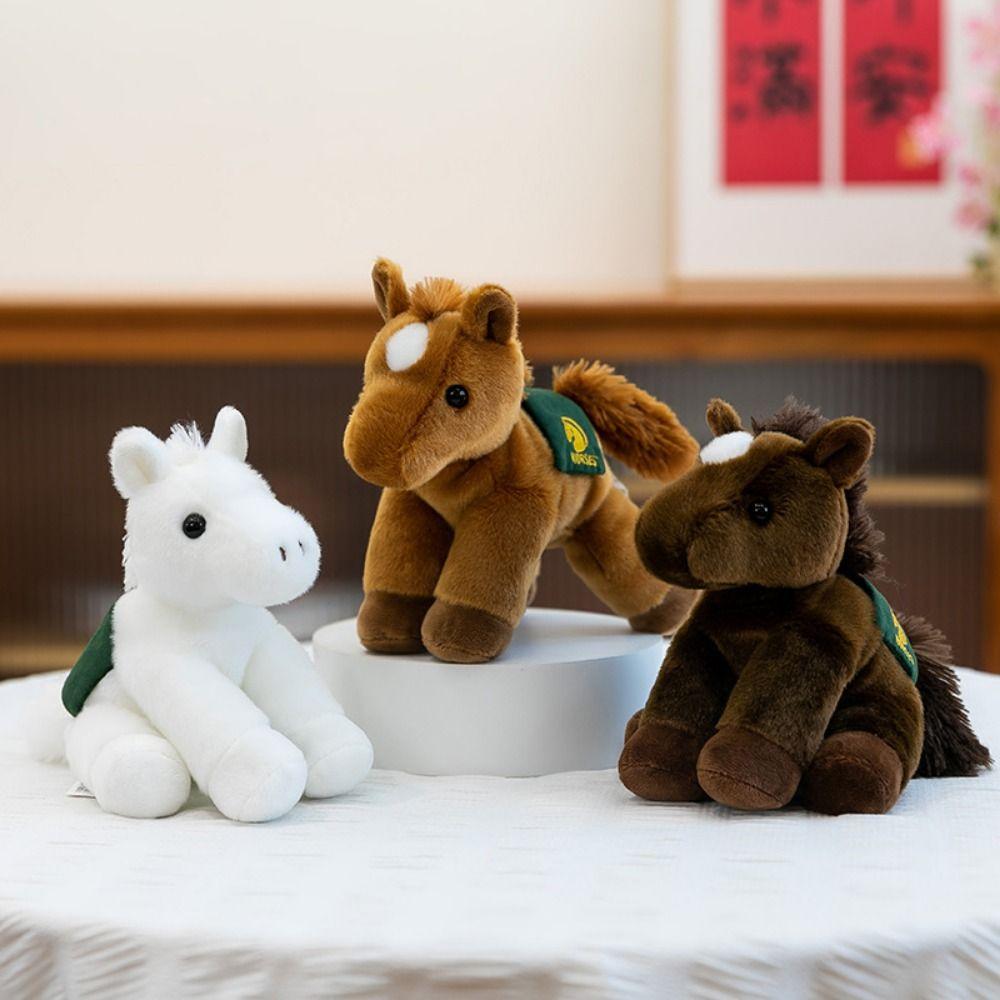 Plush Simulation Horse Plush Toys Stuffed Animal Horned Sheep Plush Toys  Kids Gift