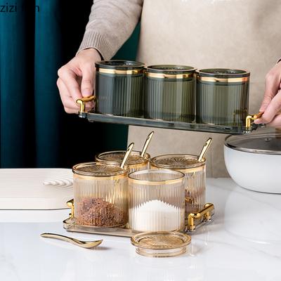 Plastic Seasoning Jar Set Kitchen Supplies Spice Tools Spice Container Salt Shaker Seasoning Box Spice Jar Seasoning Bottle