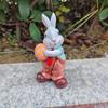 Easters Rabbit Sculpture Colorful Bunnies with Eggs Resins Figurine Statue Ornament for Home and Garden Decoration Gift