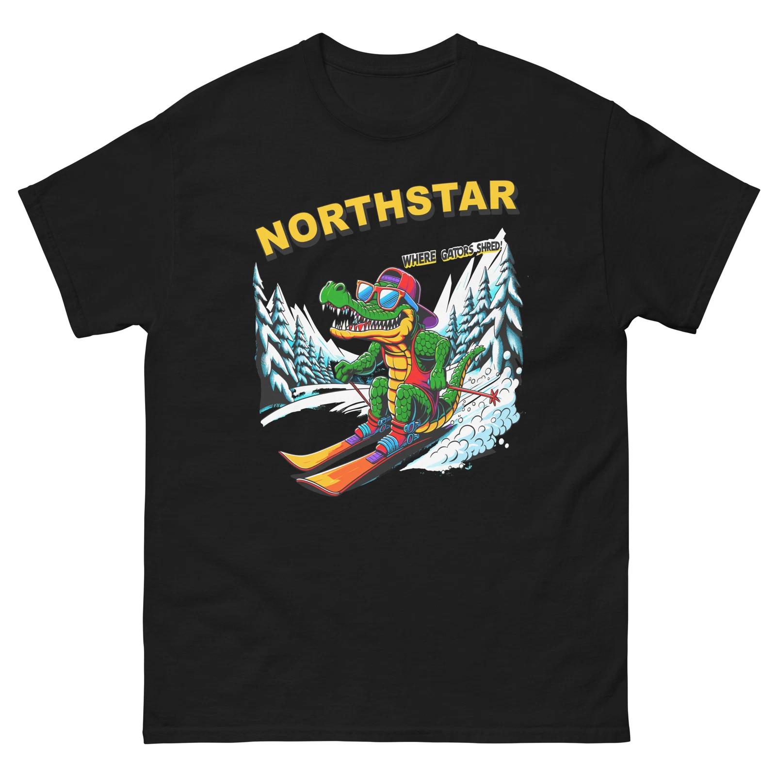Northstar Where Gators Shred Skiing Alligator Fun Shirt T-Shirt XL