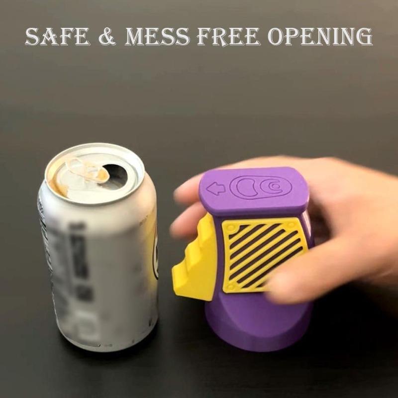 3D Printed Beverage Can Opener - Fun & Durable Aluminum Tool for Easy Beer/Soda Tab Removal, Anti-Spill Design Safe for All Ages