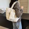 Women Quilted Shoulder Bag Large Capacity Diamond Grid Soft Padded Top-Handle Bag Travel Armpit Bag Space Cotton Tote Handbag