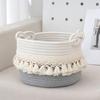 Practical Cotton Rope Storage Basket Durable Cotton Rope Storage Basket with Tassels Perfect For Any Room Decors