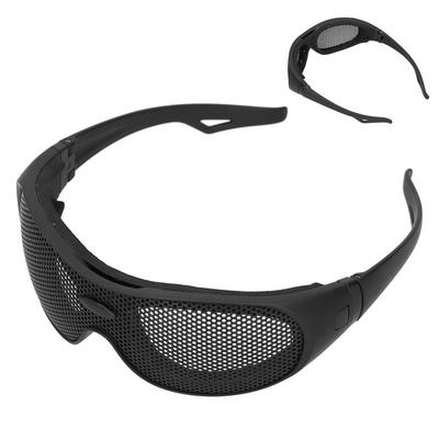 Safety Goggles Impact Resistant Iron Mesh Pattern UV400 for Military Fans CS Outdoor Game