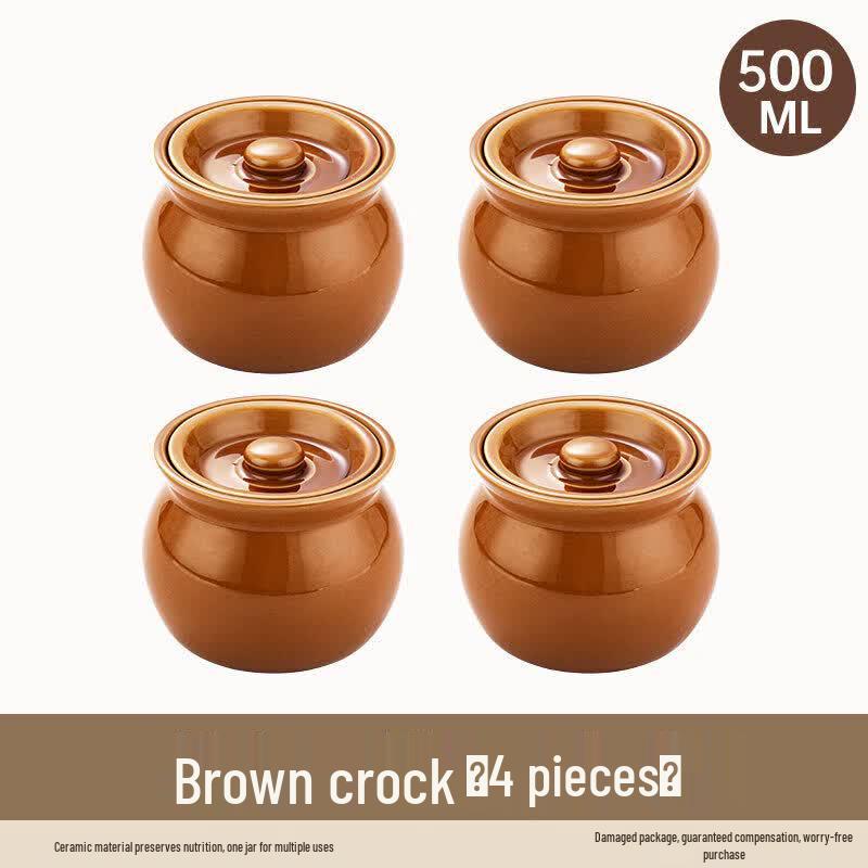Traditional Ceramic Stewing Pot with Lid