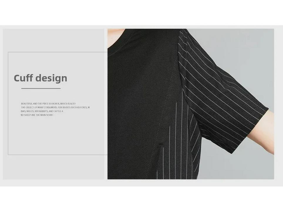 Women's European and American Summer Striped Short-Sleeve Cotton T-Shirts - Loose, Versatile, and Slim Fit.