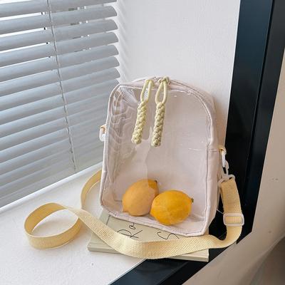 Nylon Umhängetasche, Lässige Kordelzug Sling Tasche mit Geflochtenem Reißverschluss & Verstellbarem Riemen, Leichte Tägliche Schultertasche