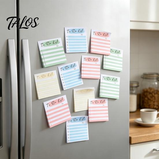 Portable Memo Stickers Striped Planning Sticky Notepads, Task Pads, Removable Colorful Index Tabs Self-Adhesive Note Paper for Daily To-Do Lists