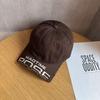 Madtime Letter Embroidery Cotton Cap With Wide Brim Outdoor Sun Gift Protection