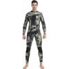 MORGEN SKY Men's 3mm One-Piece Wetsuit for Spearfishing and Diving, Camo Print, Jersey Outer and Jersey Inner, MY002 (One-Piece, Small)