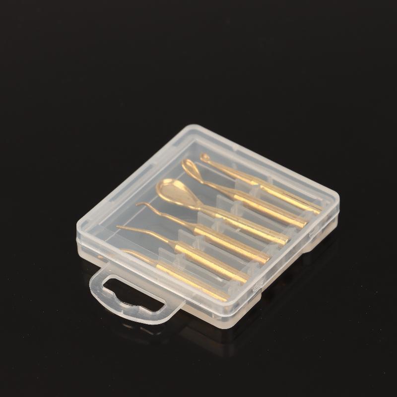 6 Pcs/Box Dental Electric Waxer Tips Dental Wax Carving Knife Pen Pencil Copper Tips For Lab