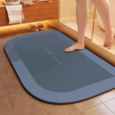 60*90cm Rutschfeste Badewanne Saugfähige Kieselgurmatte, Weicher und Super Hochwertiger Schnelltrocknender Duschvorleger
