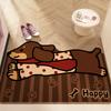 Cartoon Puppy Floor Mat, Door Mat, Silk Ring, Dirt-Resistant And Easy To Take Care Of, Foot Mat, Entrance Can Be Cut, Carpet Non-Slip Mat