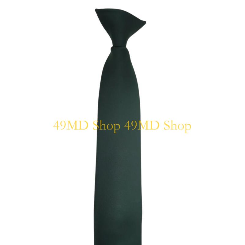 49MD Fashionable Lazy Clip On Neck Tie In Classical Color for Wedding Parties and Everyday Wear Unisex Pre Tied Necktie