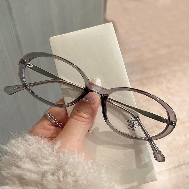 New Stylish Men'S Eyeglass Frame Oval Shape Anti Blue Light Women Glasses Frame Korean Style Eyeglass Frames For Women