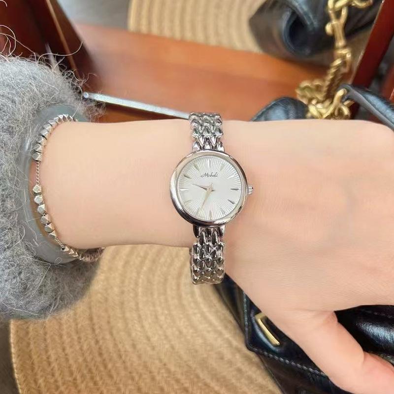Steel Belt Watch Small Dial Female Fritillary Surface Simple Classic Female Watch