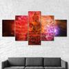 Buddha Statue Mystic Cosmos Scenery 5 Piece Five Panel Wall Canvas Print Modern Art Poster Picture Home Decor Gift For Him Her
