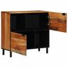 Sideboard with Shelf Brown 80 x 33 x 75 cm Solid Mango Wood